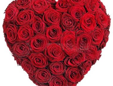 Сердце из цветов на 14 февраля  «Для тебя любимая»