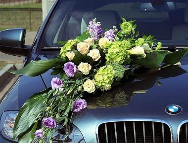 Цветы для оформления машины на свадьбу «Летние сияние»