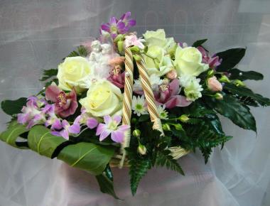Корзина с цветами «Свадебная корзина»