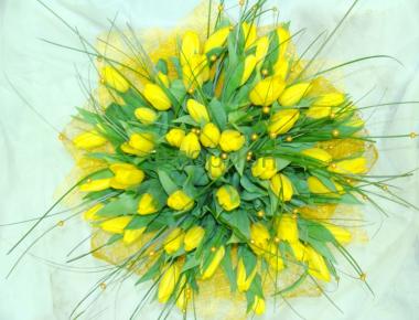 Букет на день рождения «Желтые тюльпаны»