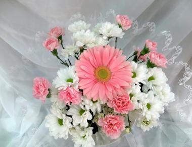 Цветы недорого «Розово-белый»