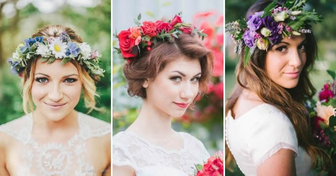 Свадебный венок из цветов на голову невесты