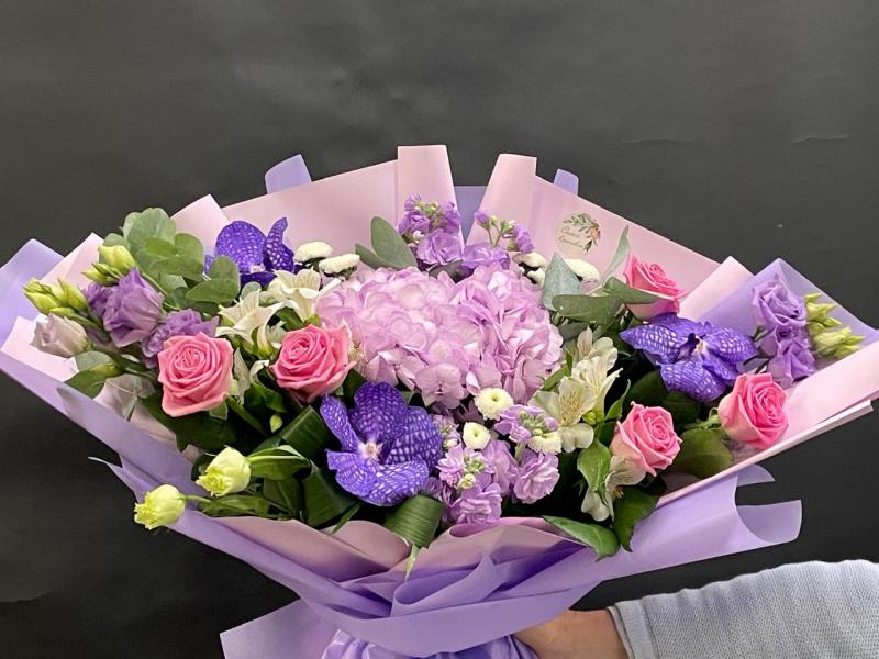 букет гортензий