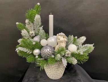 Новогодняя композиция со свечой «Улыбка года»