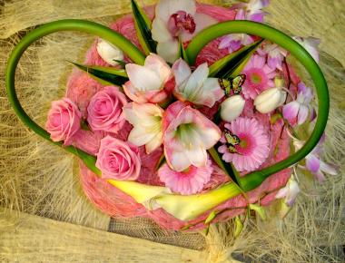 Сердце из цветов на 14 февраля  «Романтика»