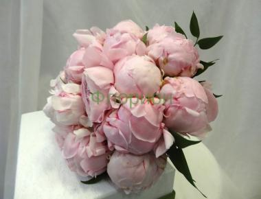 Свадебный букет из пионов «Розовый день»