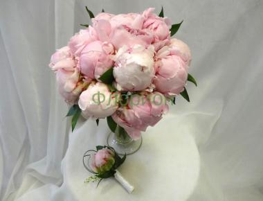 Свадебный комплект из пионов «Розовый день»