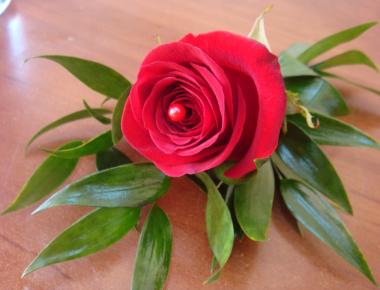 Бутоньерка жениха «Красная роза 1»