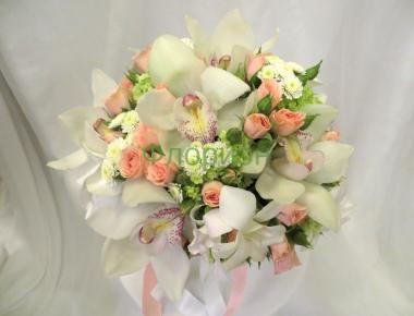 Свадебный невесты из орхидей «Дуновение ветерка»