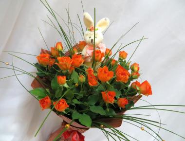 Букет цветов «Оранжевые встречи»