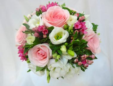 Букет невесты с розами «Восходящие солнце»