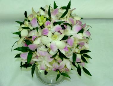 Букет невесты с орхидеей «Розовый лед»