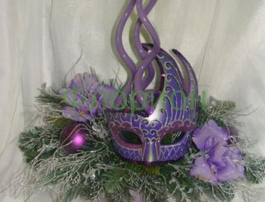Новогодняя со свечами «Фиолетовый огонь»