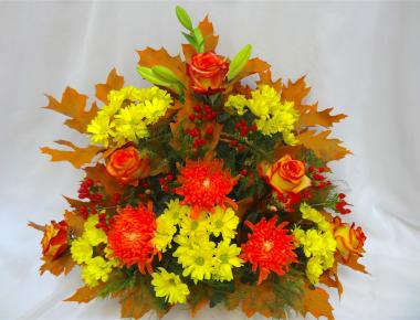 Корзина цветов «Осенняя конвенция »