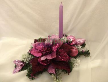 Новогодняя со свечой «Фиолетовый свет»