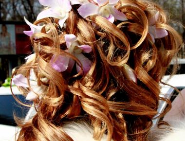 Оригинальные цветы в волосы «Аромат»