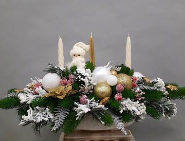 Новогодняя композиция со свечами «Три свечи горят в ночи»