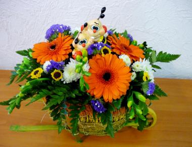 Композиция из цветов «Татьянин Оранж»