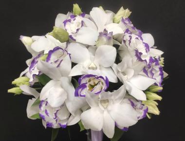 Свадебный букет с орхидеями «Бесконечность»