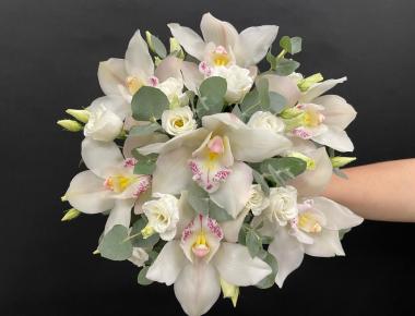  Свадебный букет из орхидей «Ожидание сбылось»