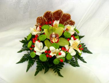 Композиция из живых цветов «Ракушка желаний»