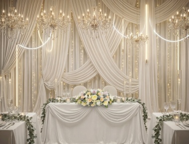 Композиция на свадебный стол «Союз двух сердец» 