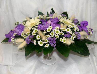 Композиция из цветов «Фиолетовая линия»