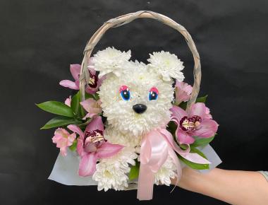 Собачка из цветов «Маленький страж»