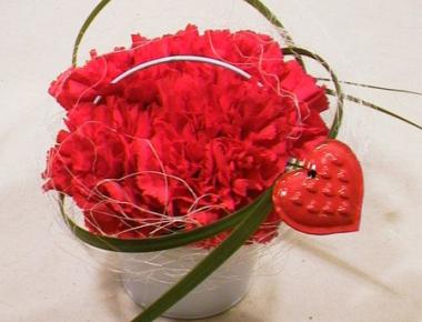 Сердце из цветов на 14 февраля «День Святого Валентина»