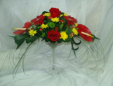 Композиция из цветов «Красный флаг»