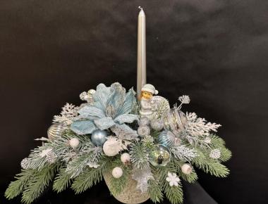  Новогодняя композиция со свечой «Огонек дружбы»