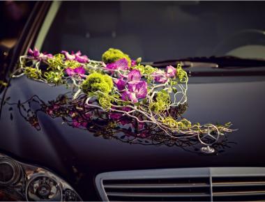 Цветы для украшения свадебного автомобиля «Лесная фея»