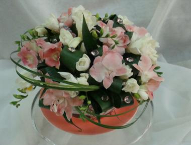 Композиция из цветов «Чашка с цветами»