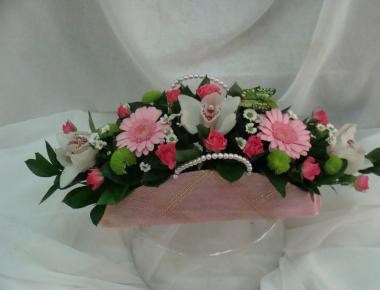 Композиция с цветами «Сумочка с цветами 2»