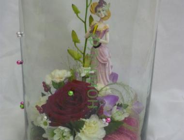 Композиция из цветов «Фея в стекле»