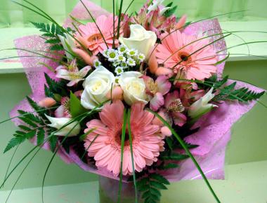 Букет цветов «Розовое наслаждение»