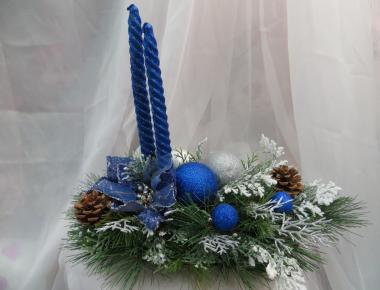 «Синяя ночь» Цветы на новый год