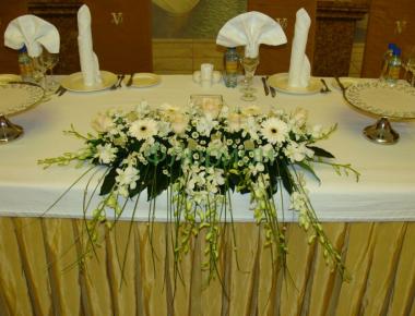 Свадебная композиция на стол «Белая»
