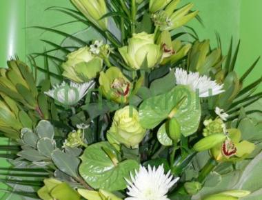 Букет с орхидеей «Зеленая экзотика»