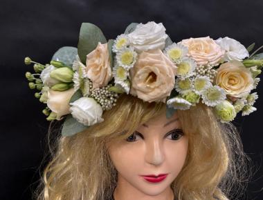 «Притягательная сила» Свадебный венок невесты (А)