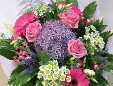 Букет на день рождения «Сиреневый шар»