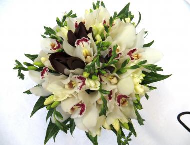 Свадебный букет из орхидей «Лира»