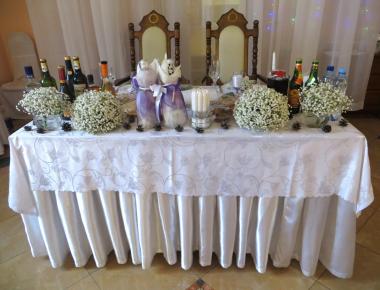 Цветы для оформления свадебного стола «Снежный шар»