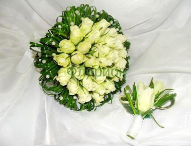 Свадебный букет невесты«Белый»