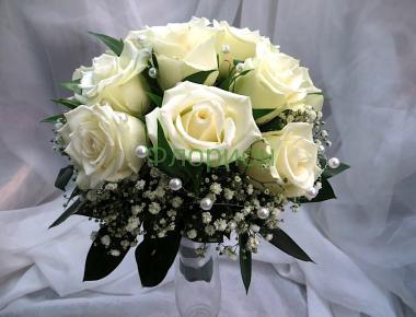Букет невесты из роз «Белый»