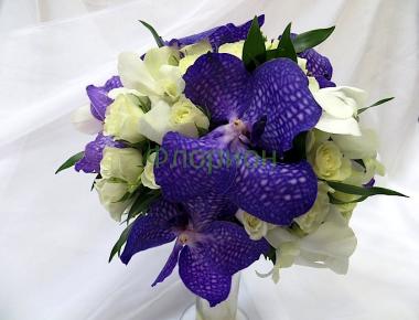 Букет невесты с орхидеей «Сиреневое облако»