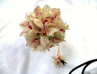 Букет невесты с орхидеями «Бело-розовый 1»