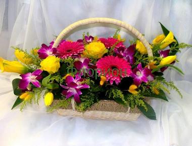 Vip букет-корзина «Цветочное счастье»