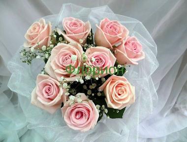 Букет невесты «Розовые розы»