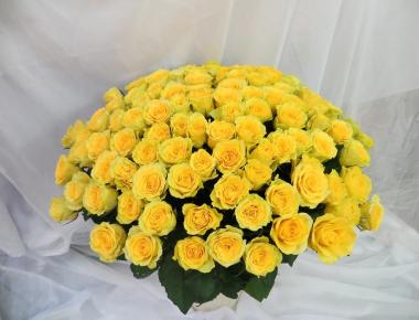 Букет цветов «101 роза солнечный любви»